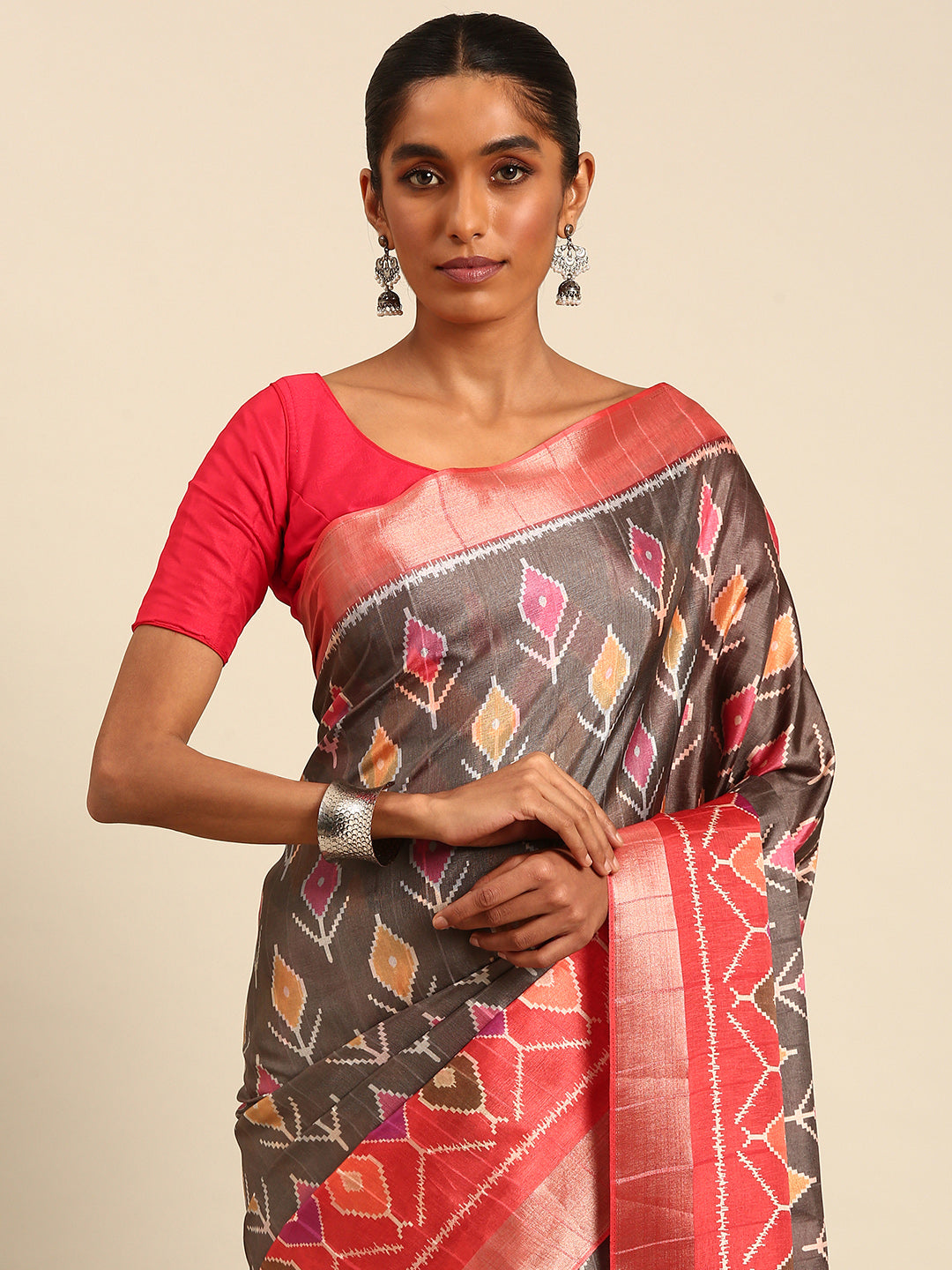 Multi Color Cotton Digital Printed Saree