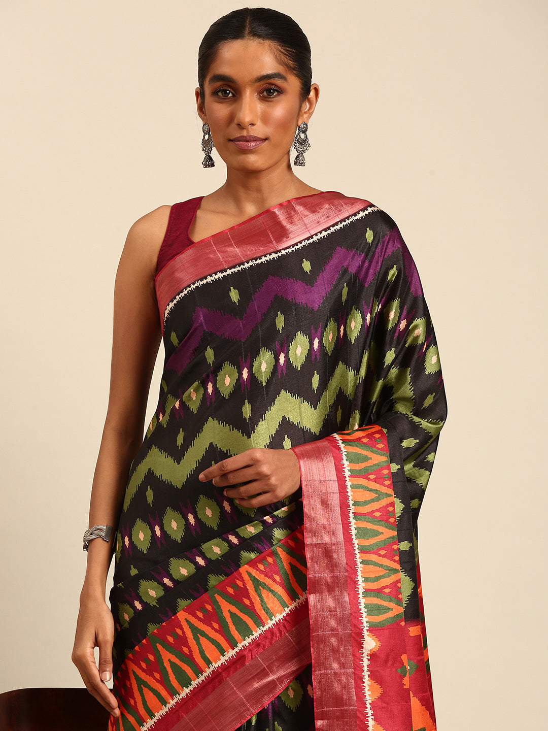 Multi Color Cotton Digital Printed Saree