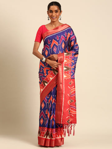 Multi Color Cotton Digital Printed Saree