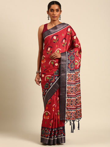 Multi Color Cotton Digital Printed Saree