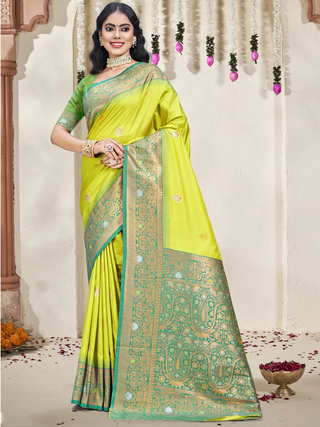 Sea Green Silk Saree