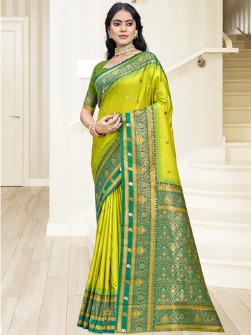 Sea Green Silk Saree