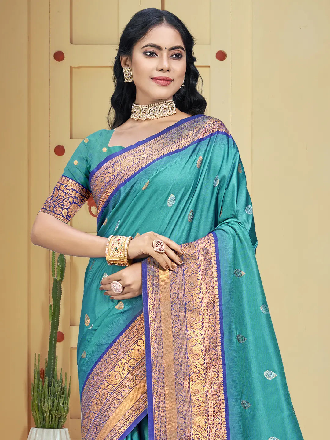 Sky Blue Silk Saree