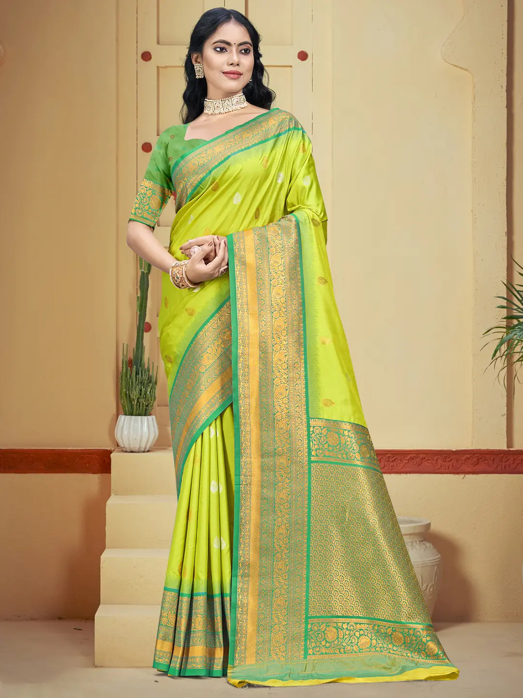 Sea Green Silk Saree