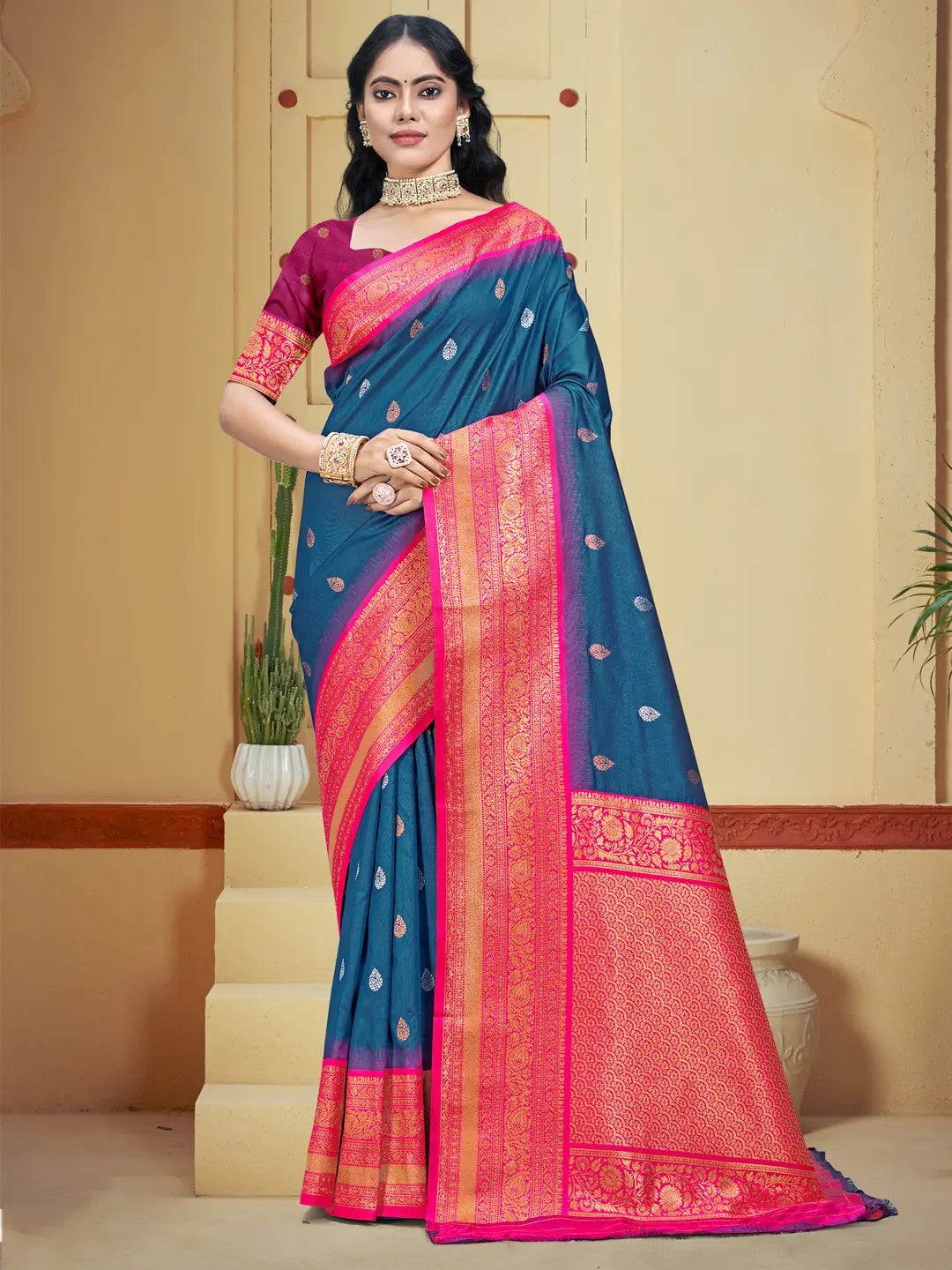 Blue Silk Saree