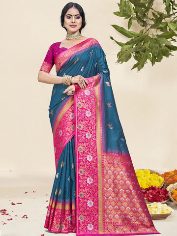 Blue Silk Saree