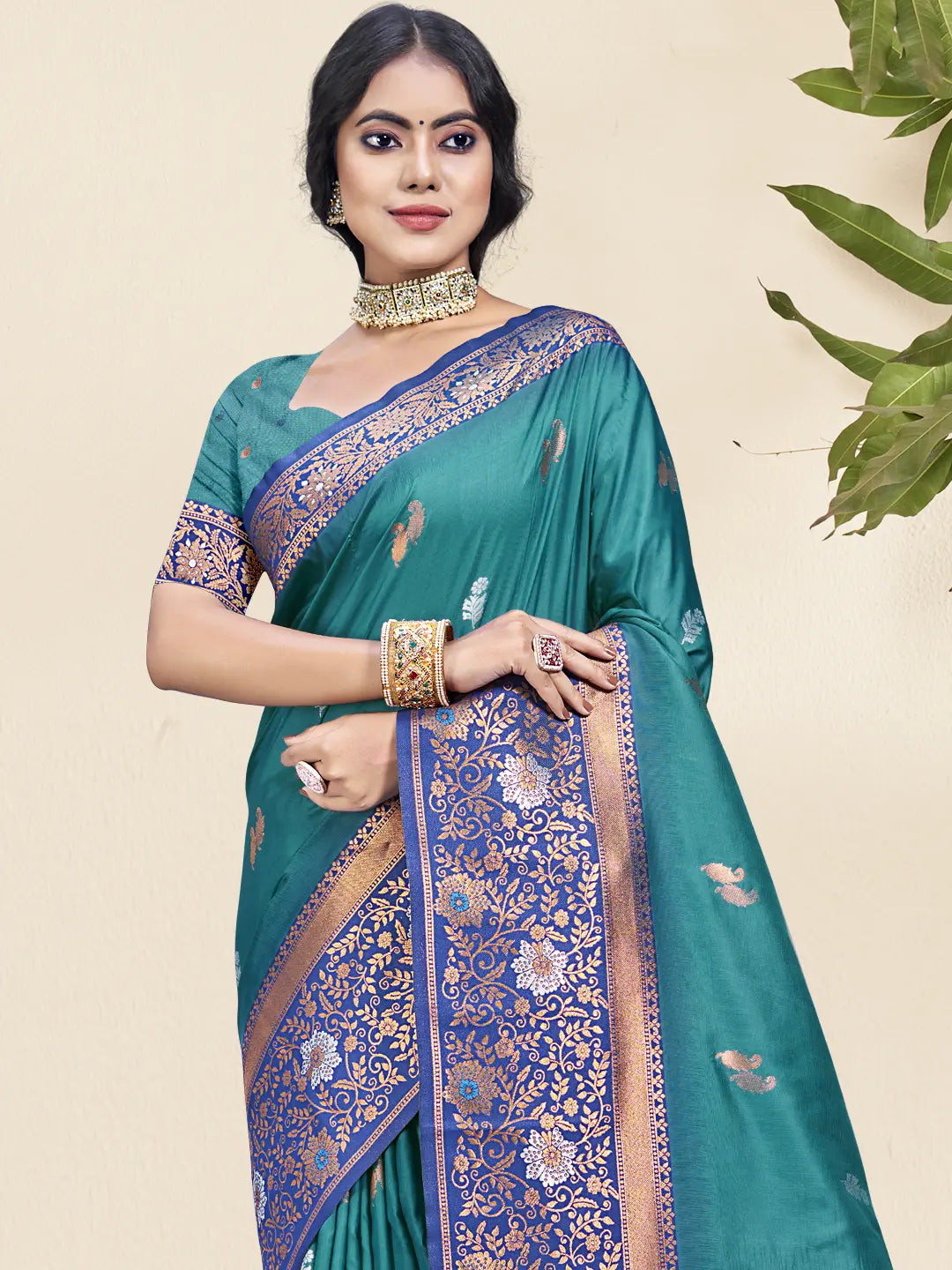 Sky Blue Silk Saree