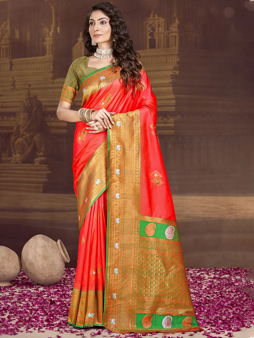 Red Silk Saree