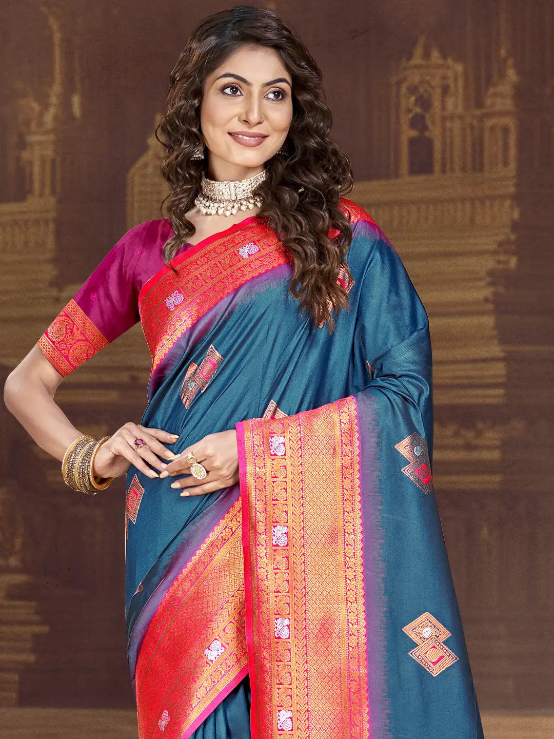 Blue Silk Saree