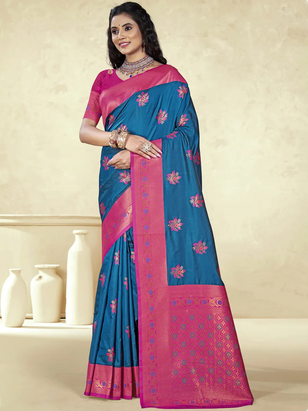 Blue Silk Saree