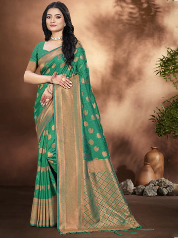 Rama Green Silk Saree