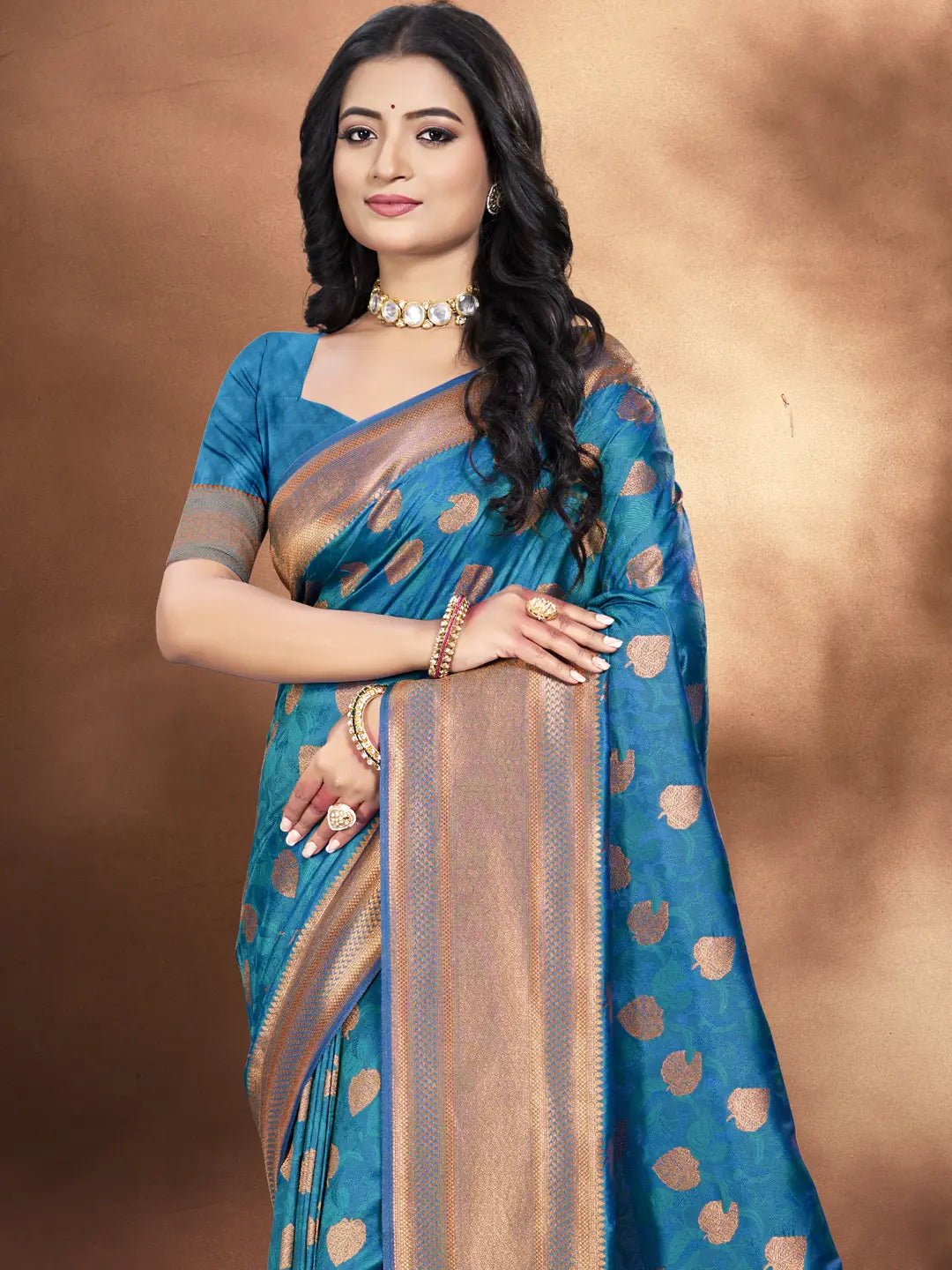 Sky Blue Silk Saree