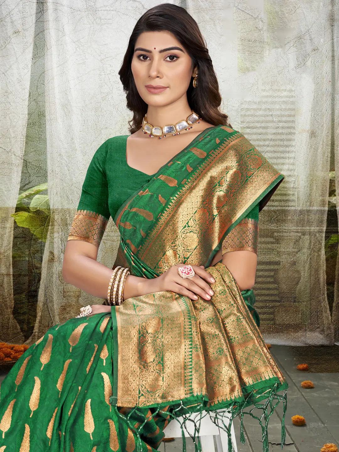 Green Silk Saree