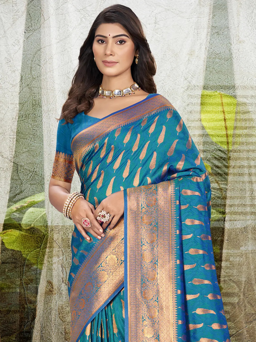 Sky Blue Silk Saree