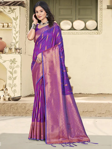 Purple Silk Saree