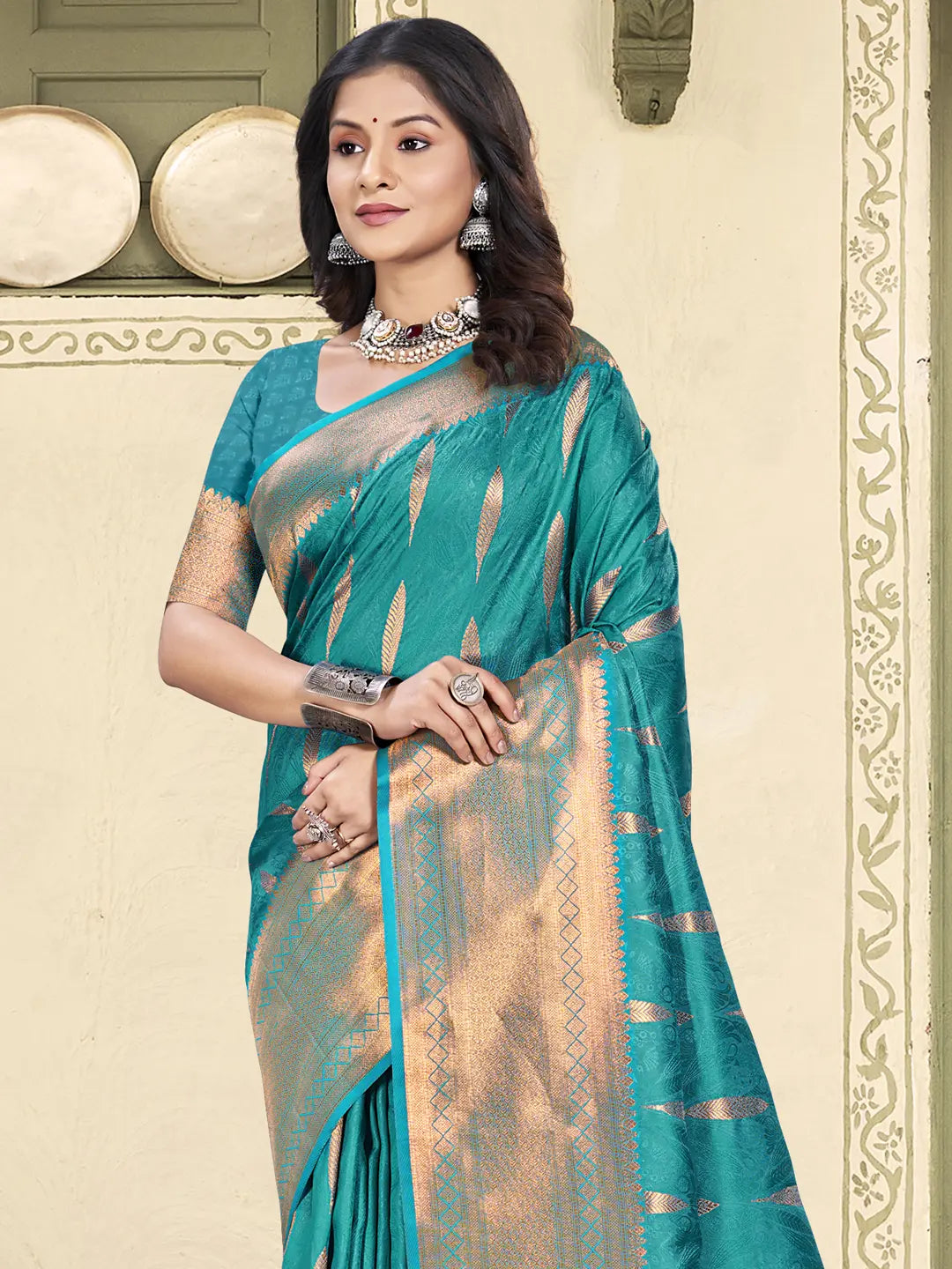 Sky Blue Silk Saree