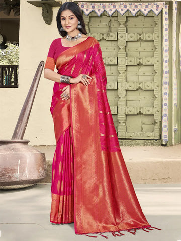 Pink Silk Saree