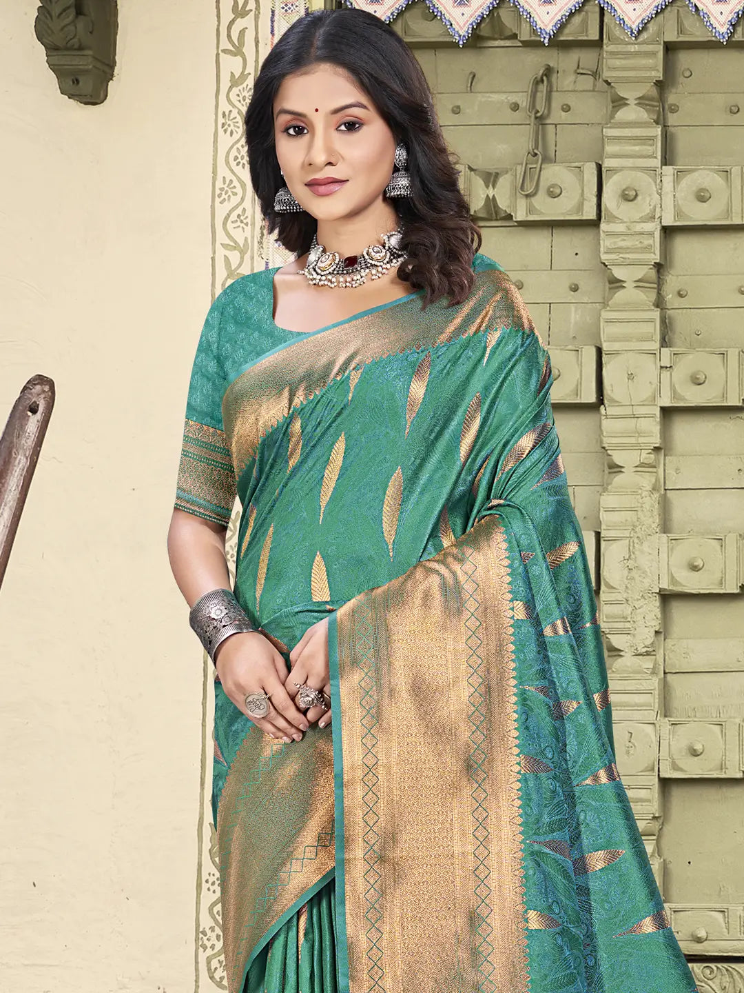 Sea Green Silk Saree