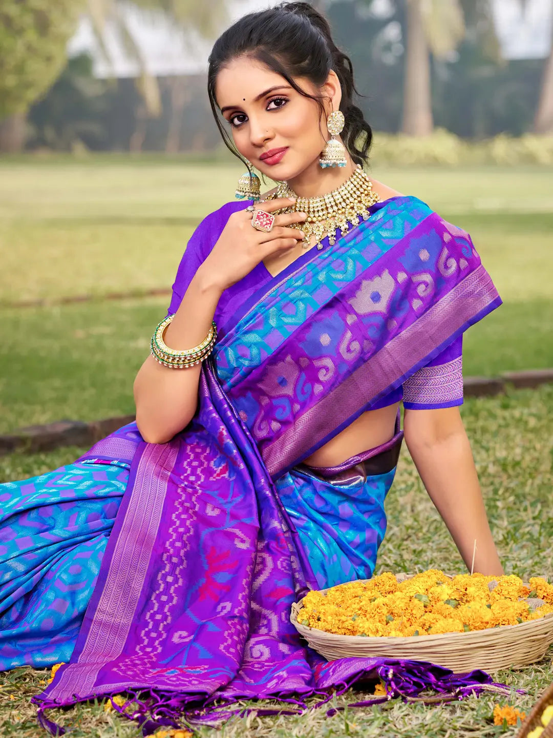 Blue Silk Saree