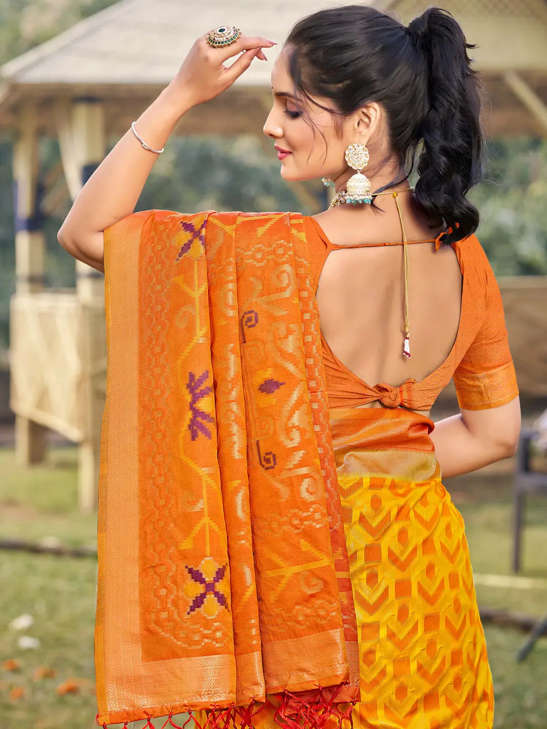 Yellow Silk Saree