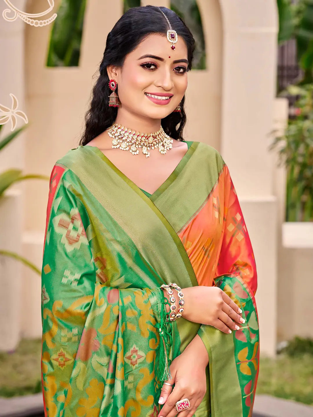 Orange Silk Saree