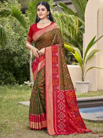 Brown Silk Saree