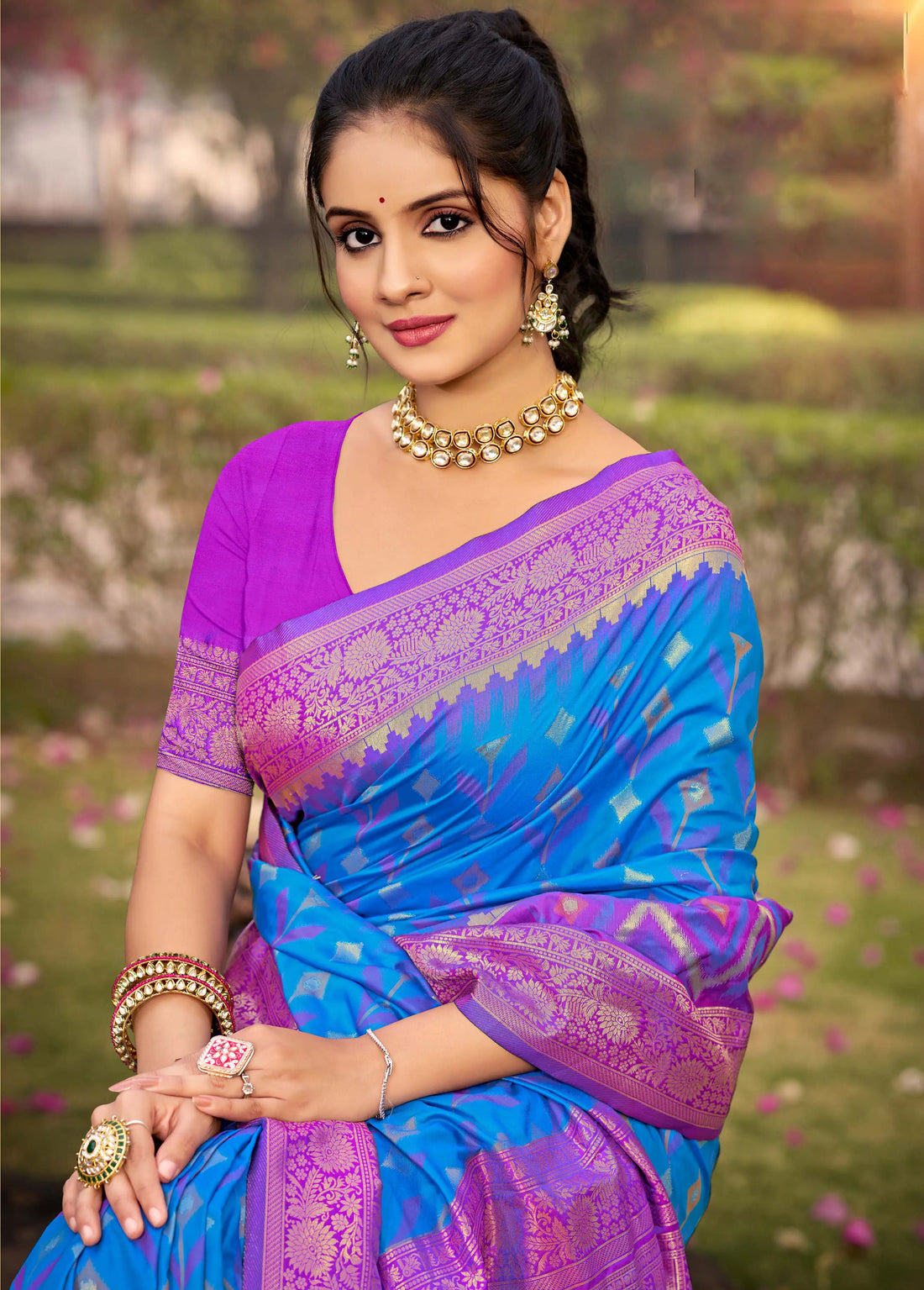 Blue Silk Saree