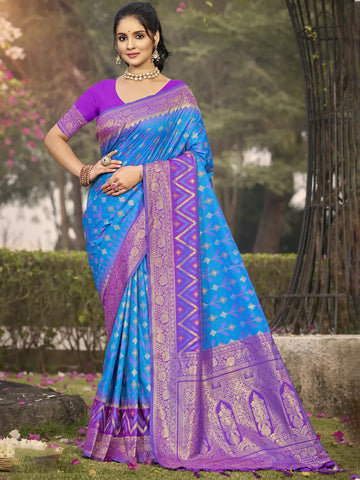 Blue Silk Saree