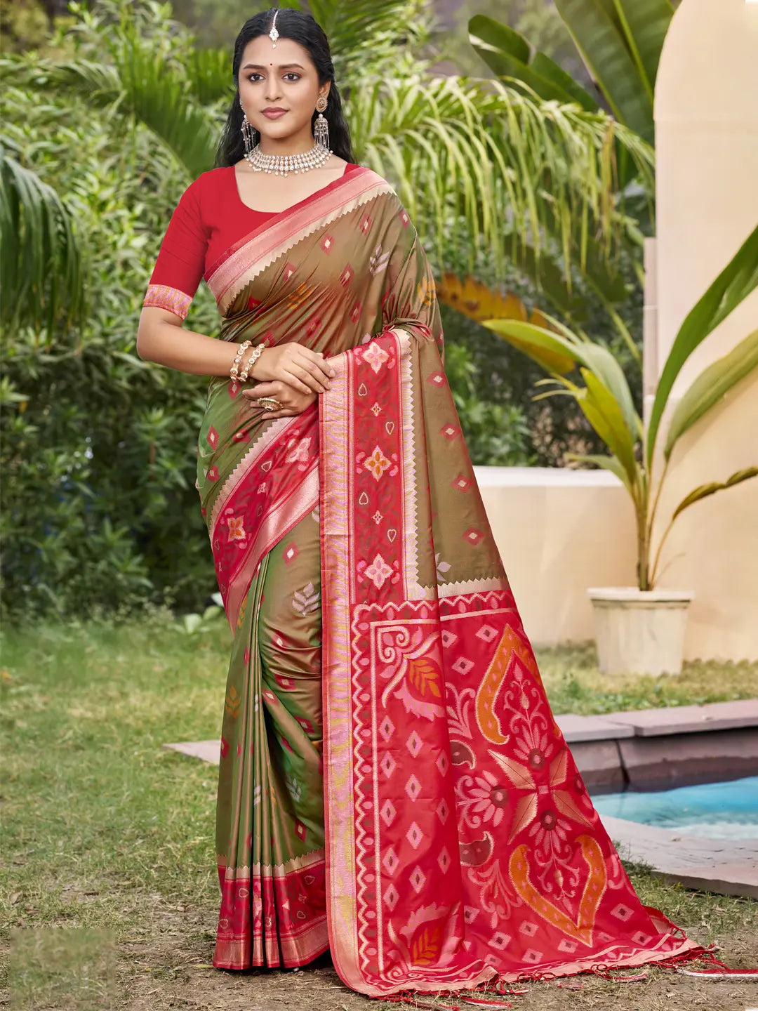 Brown Silk Saree