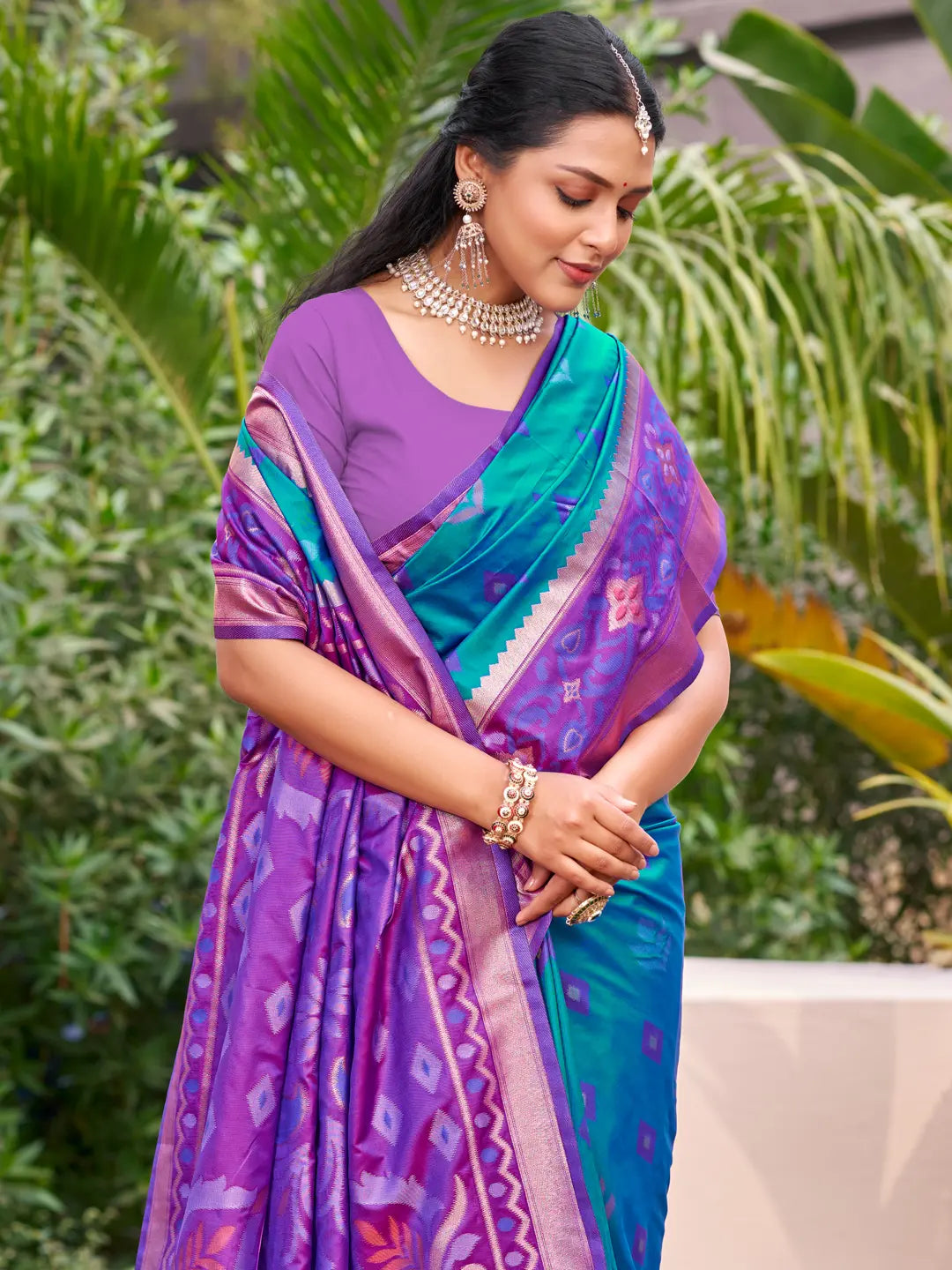 Sky Blue Silk Saree