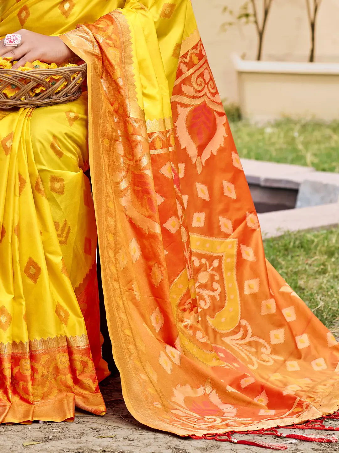 Yellow Silk Saree