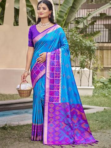 Blue Silk Saree