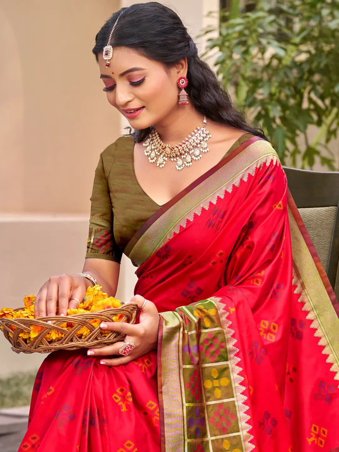 Pink Silk Saree