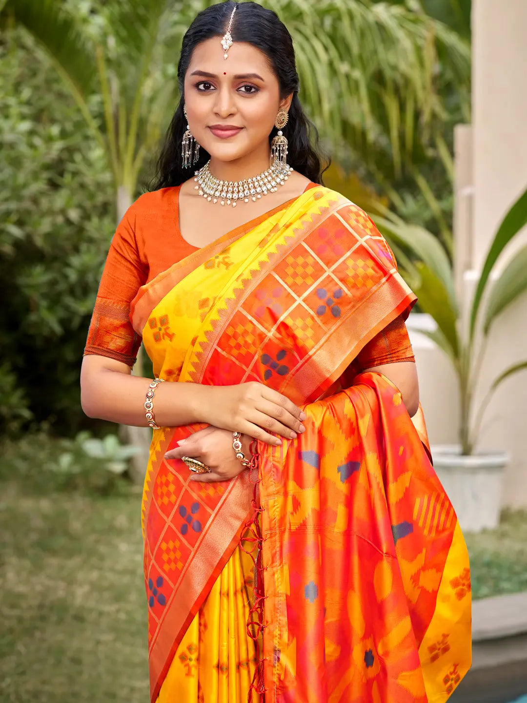 Yellow Silk Saree