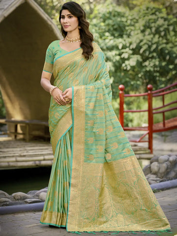 Pista Green Silk Saree