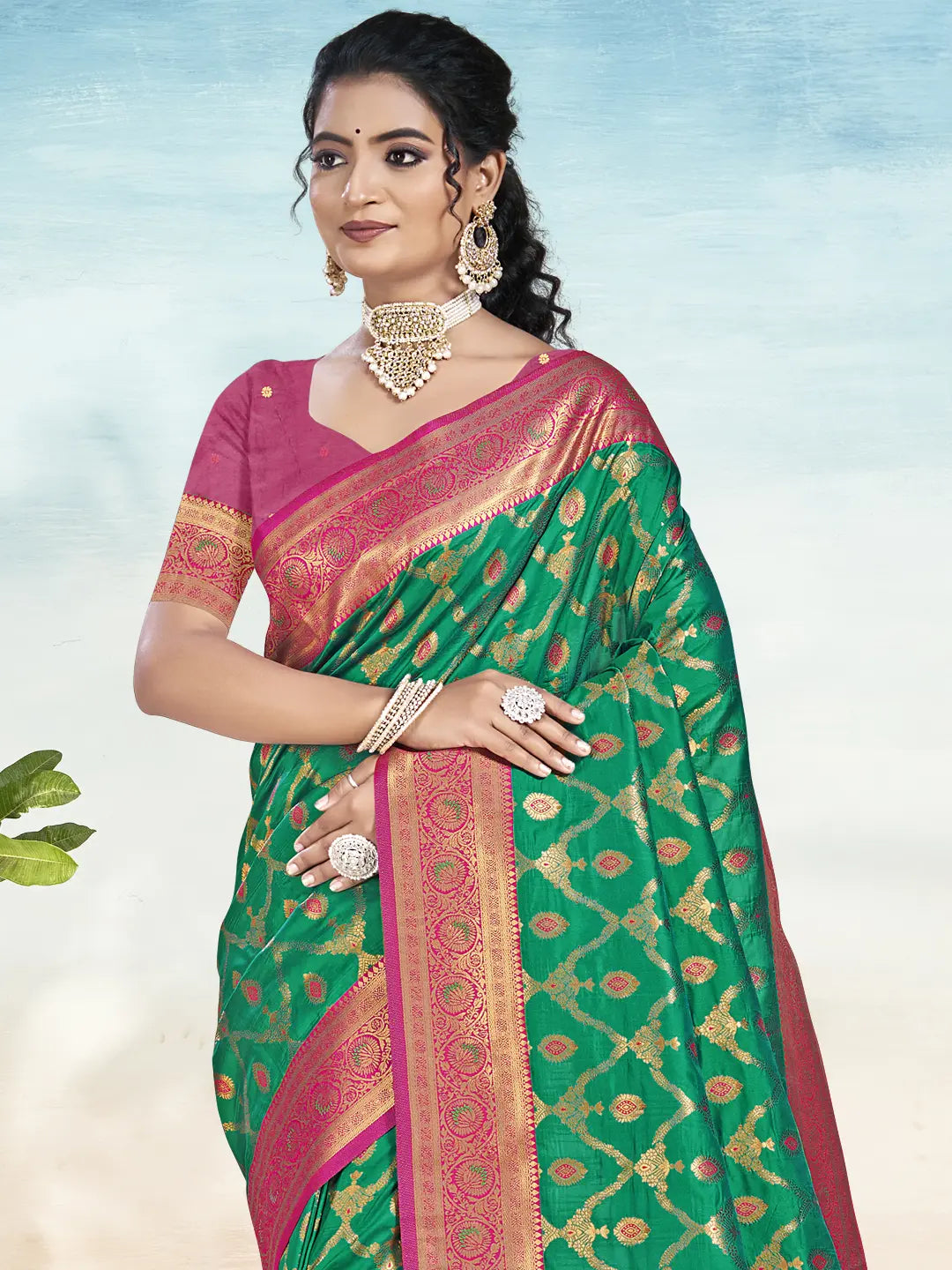 Green Silk Saree