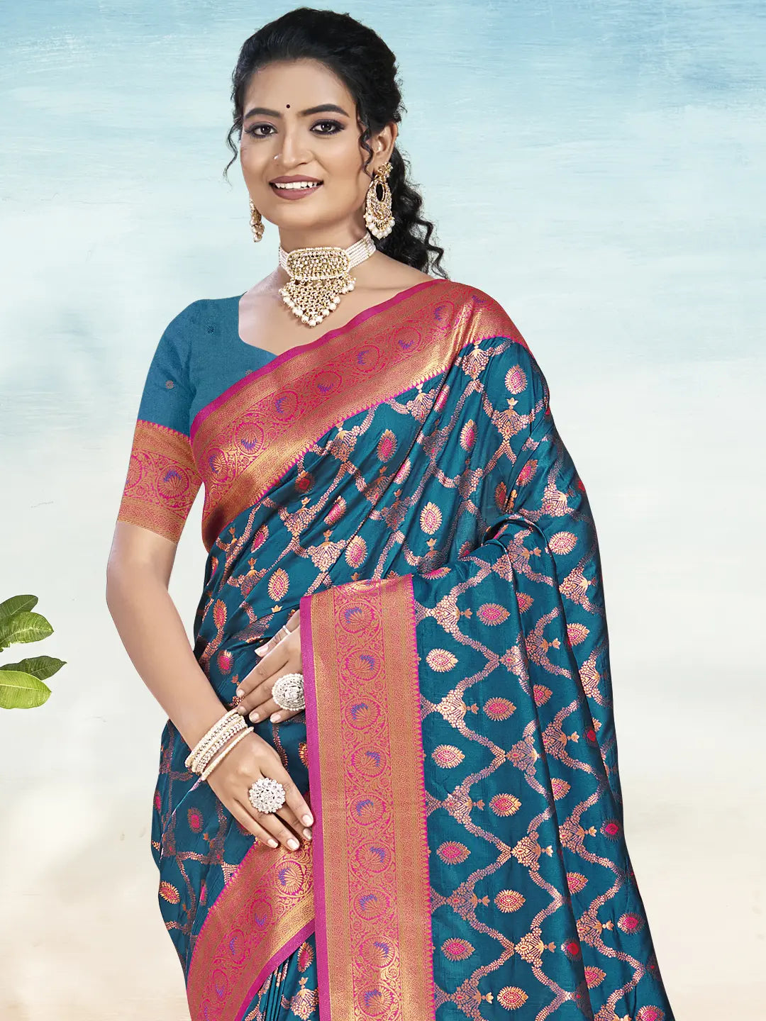 Blue Silk Saree