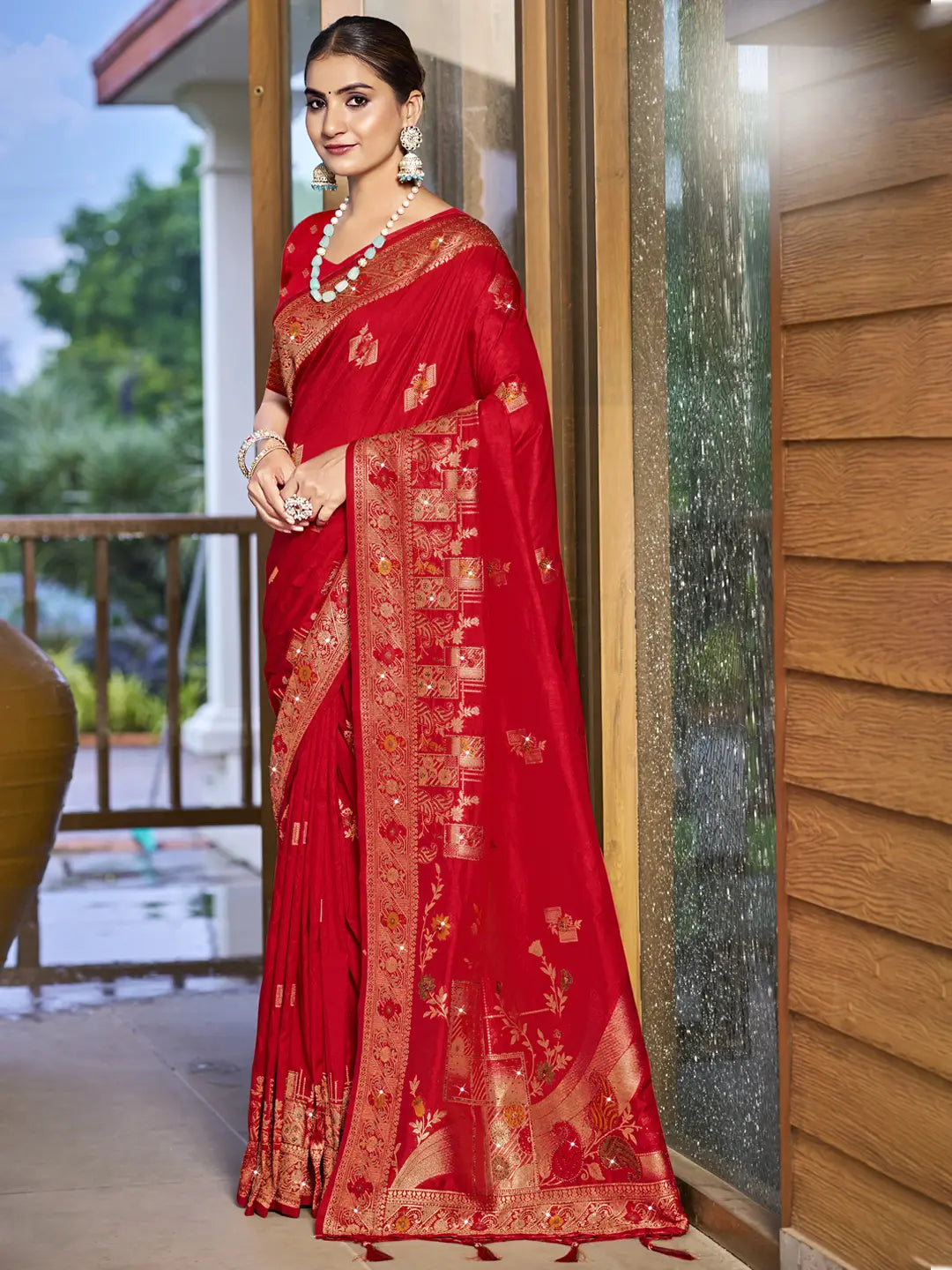 Red Silk Saree