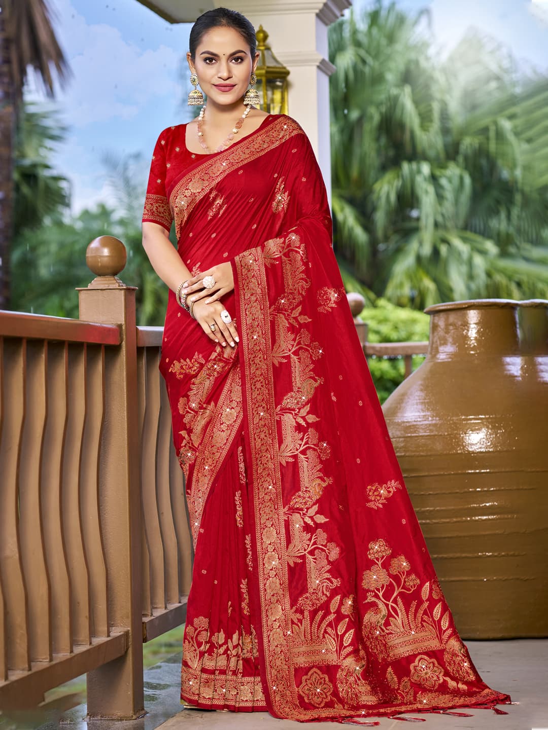 Red Silk Saree