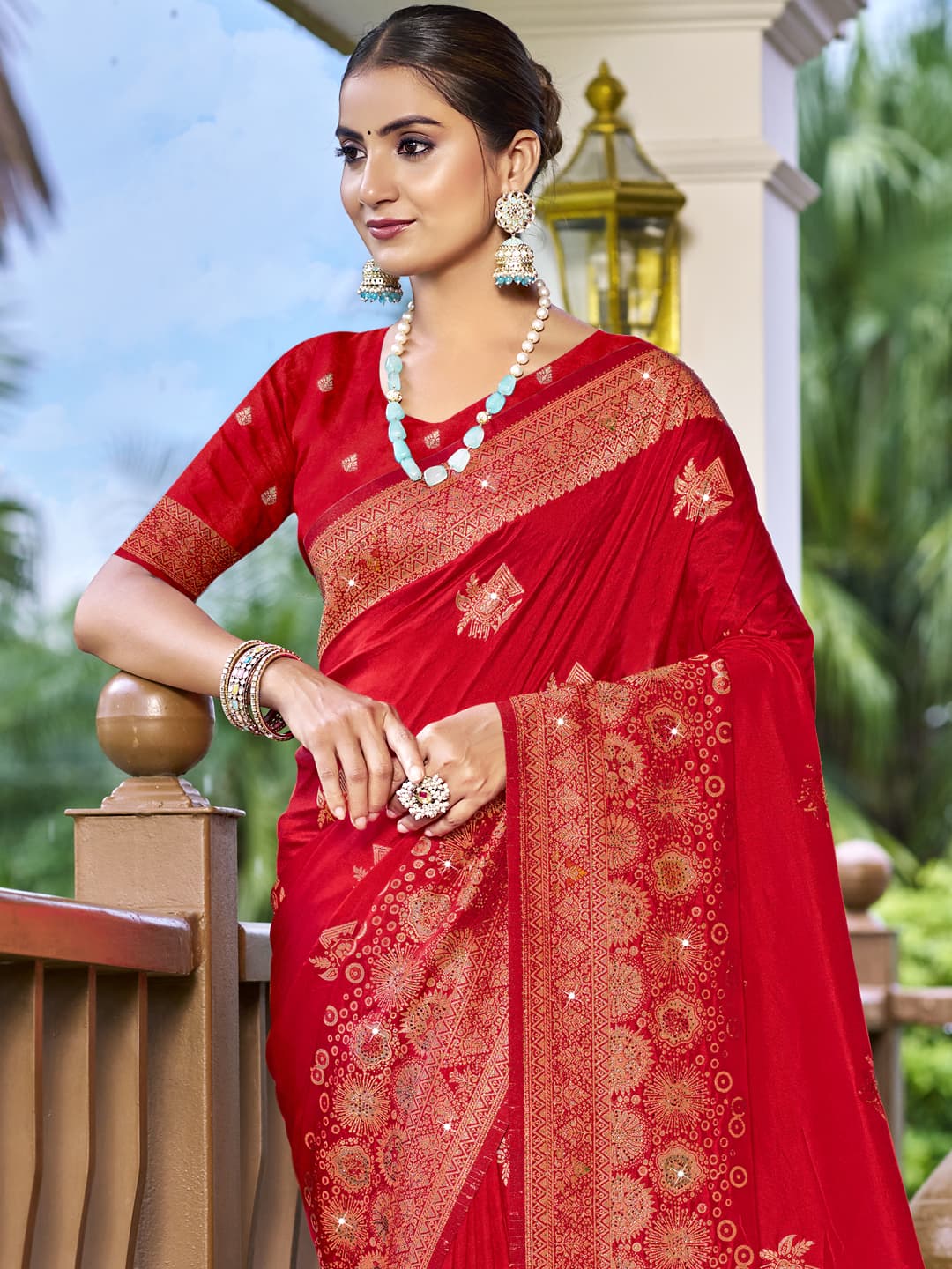 Red  Silk Saree