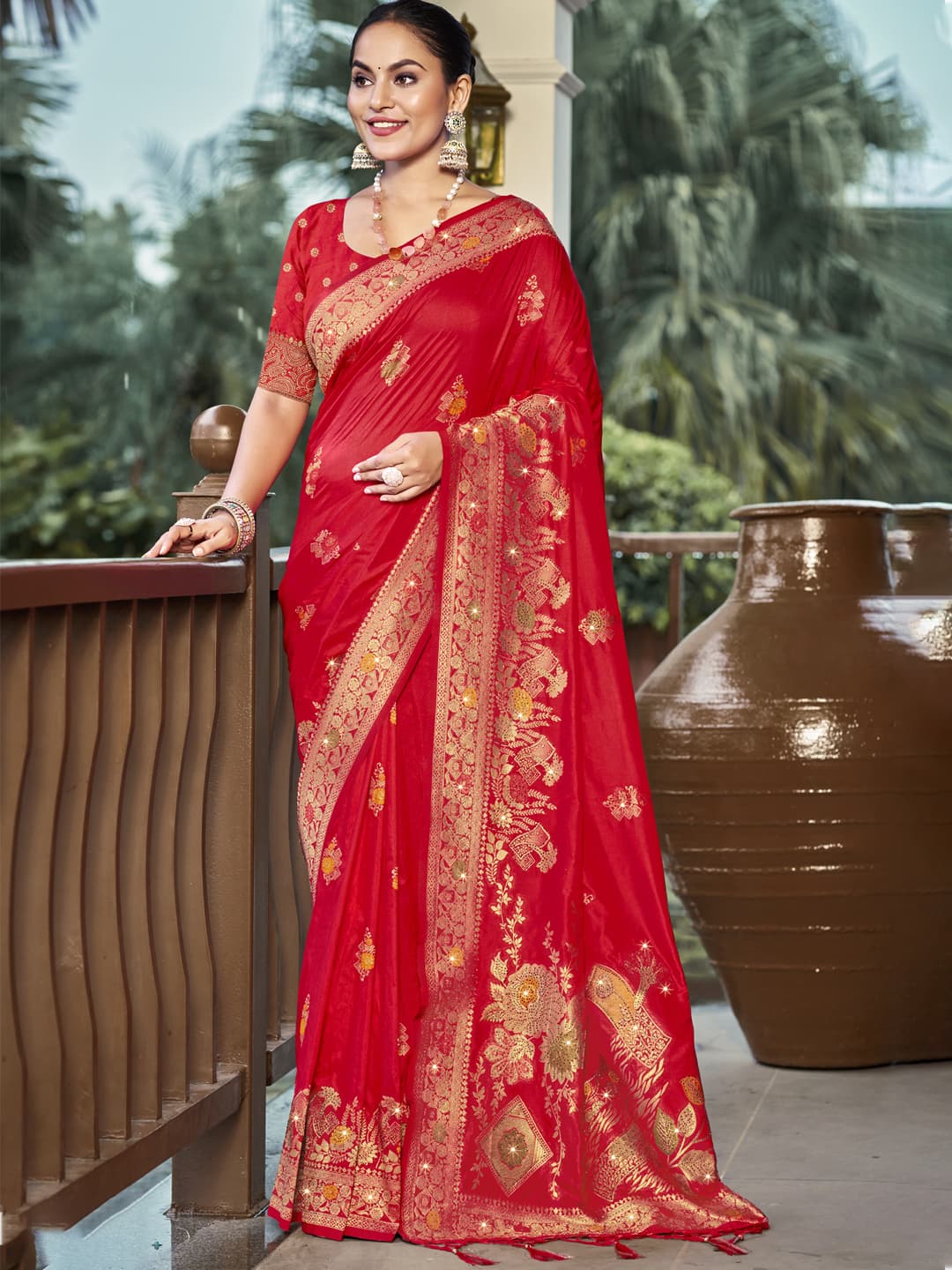 Red Silk Saree