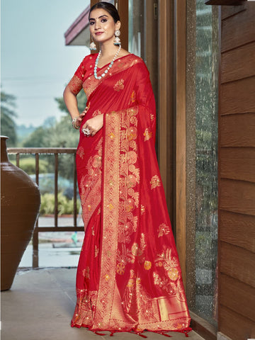 Red Silk Saree