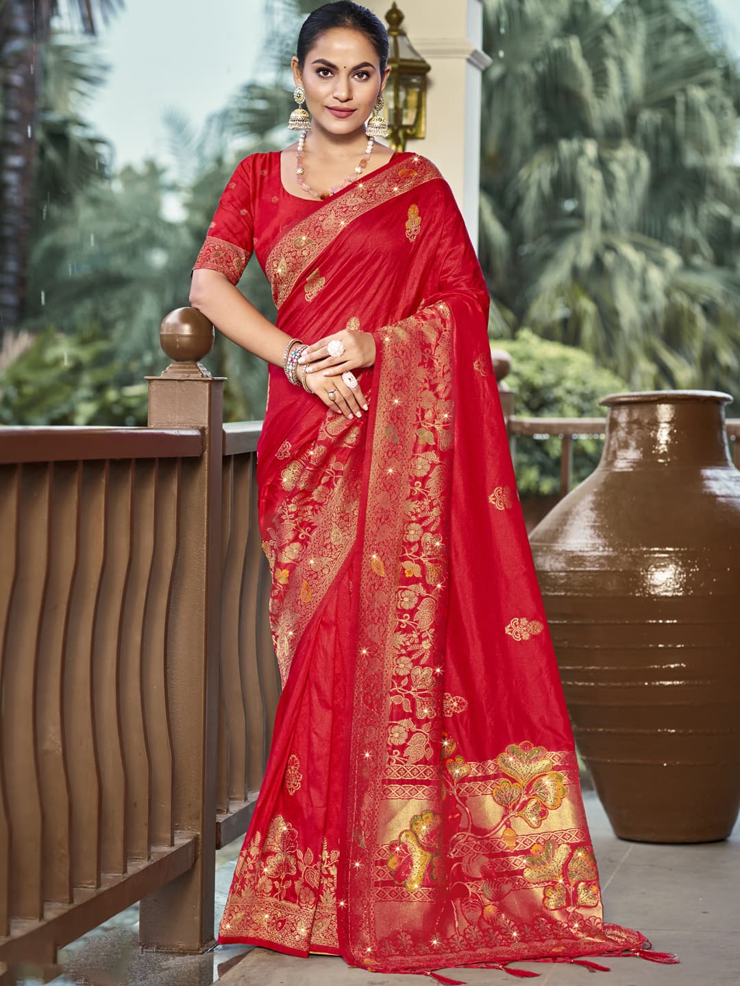 Red Silk Saree