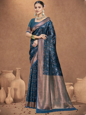 Blue Silk Saree