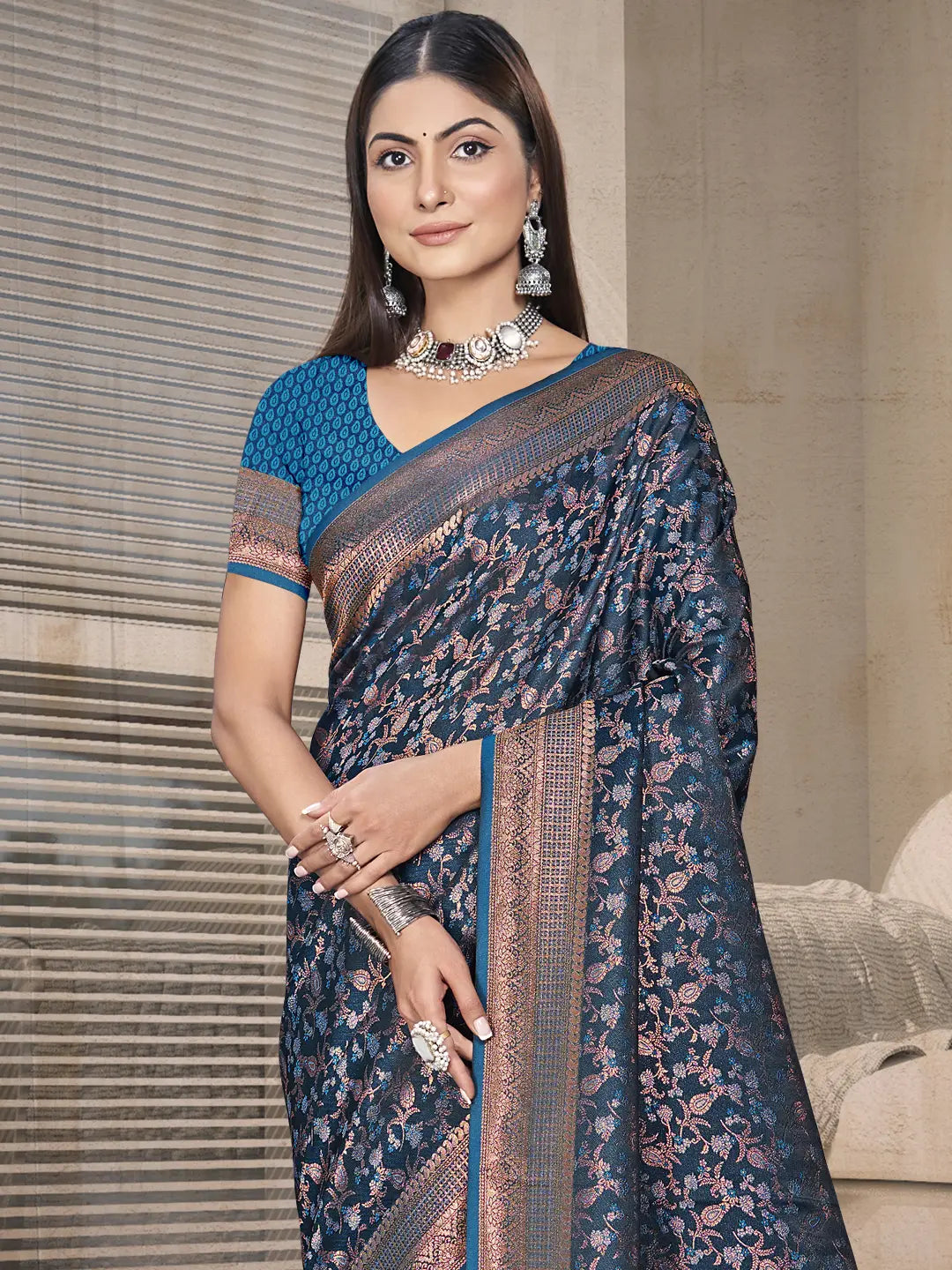 Blue Silk Saree