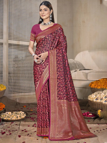 Pink Silk Saree