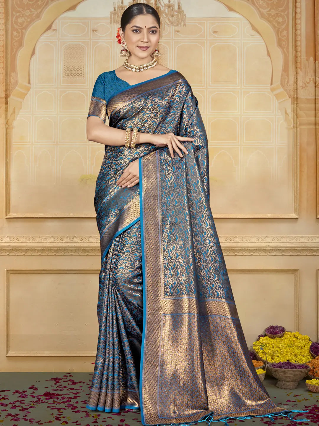 Blue Silk Saree