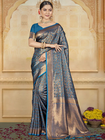 Blue Silk Saree