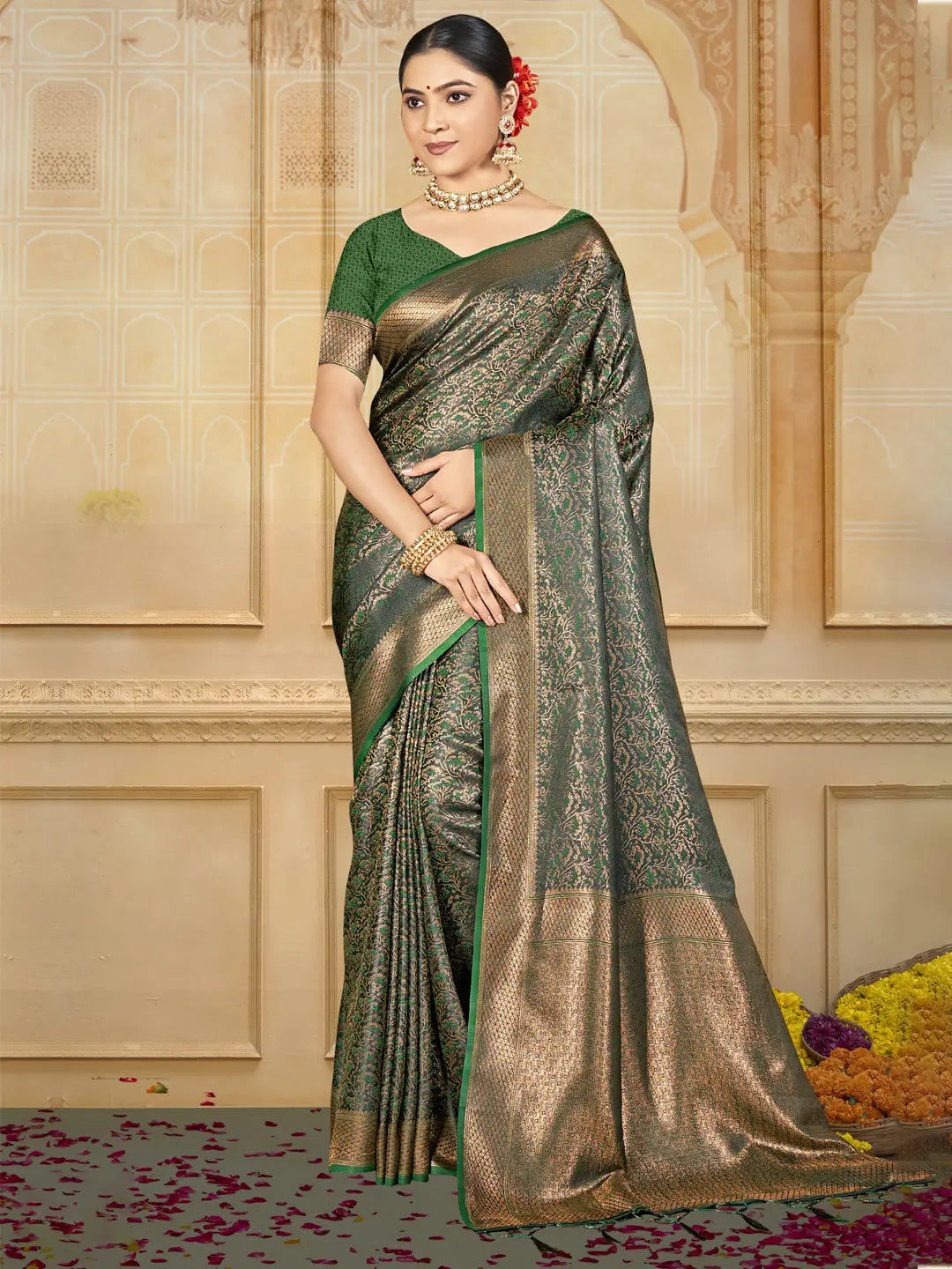 Green Silk Saree