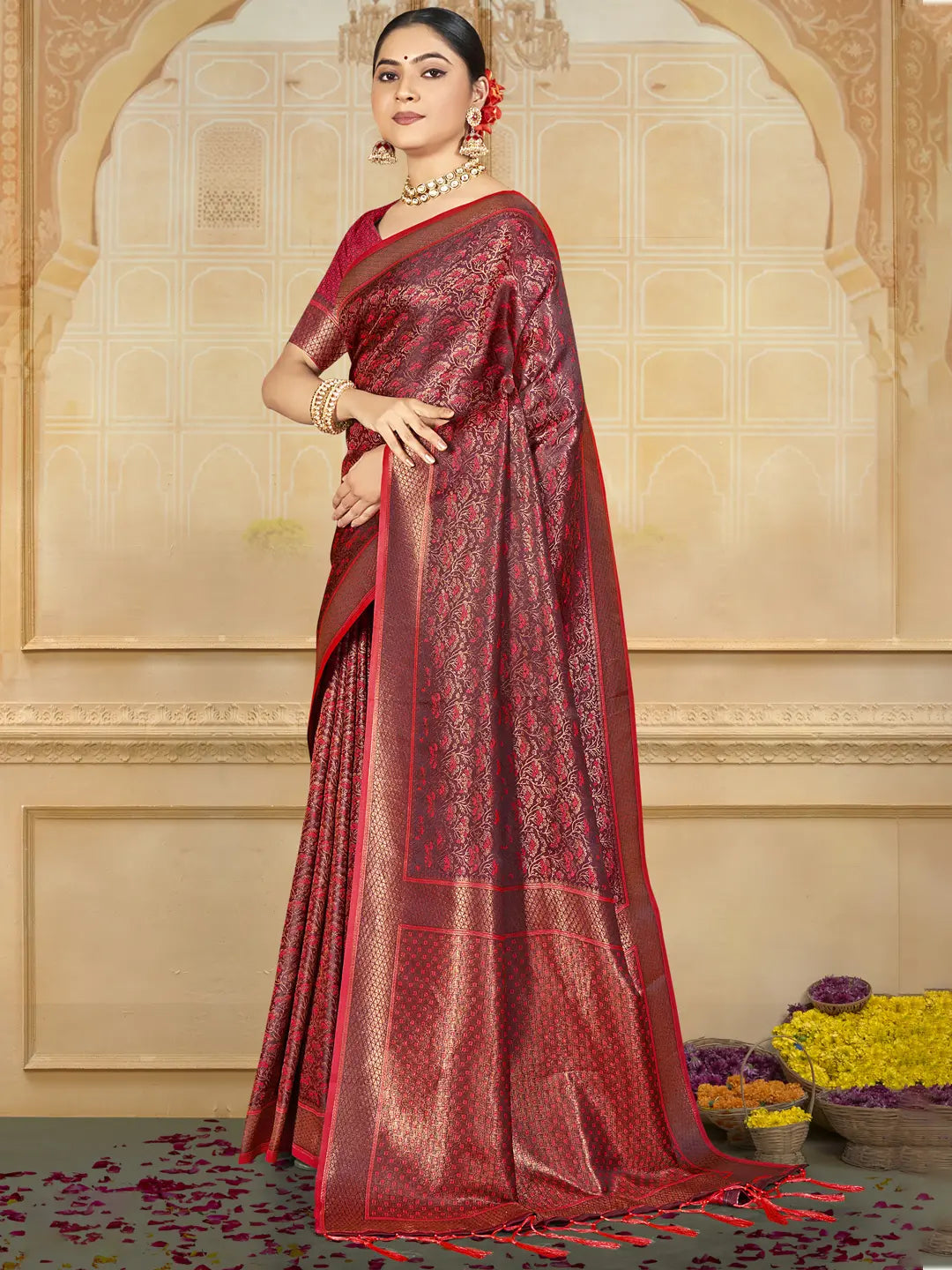 Red Silk Saree